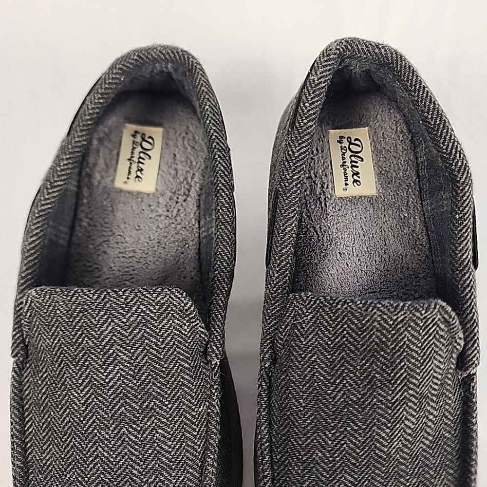 Dluxe By Dearfoams Men's Med Julien Plush Jersey Sport Lounge Clog Slippers NWOT - Picture 8 of 10